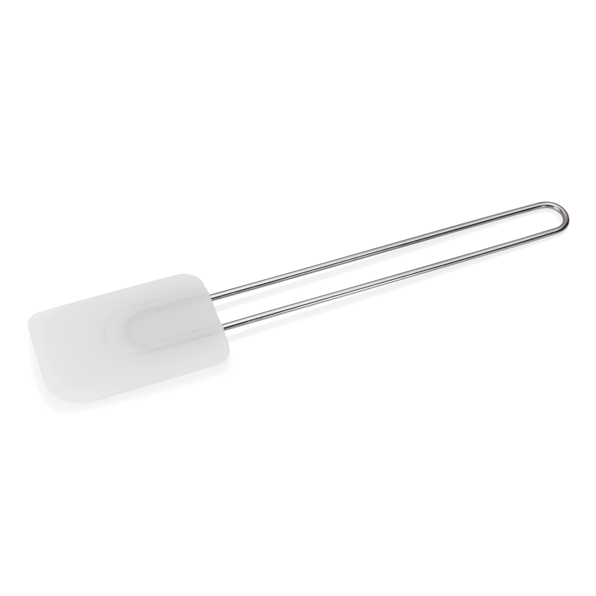 WAS Germany Teigspatel (Mit Drahtgriff), Silikon und Edelstahl, Weiß und Silber, Länge: 32cm (1539320)