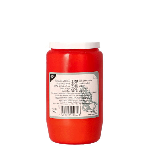 Papstar 28x Kompositions-Öl-Licht T3 Ø 5,8 cm · 9,6 cm rote Hülle
