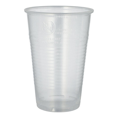 Papstar 32x 50 Trinkbecher, PP 0,5 l Ø 9,5 cm · 13,7 cm transparent mit Schaumrand