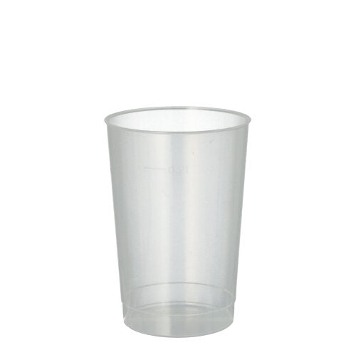 Papstar 800x Mehrweg-Trinkbecher, Polypropylen, Transparent, Inhalt: 200ml, Durchmesser: 6,8cm, Höhe: 9,8cm