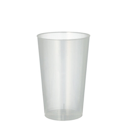 Papstar 20x 25 Mehrweg-Trinkbecher PP 0,3 l Ø 7,8 cm · 11,8 cm transluzent unzerbrechlich