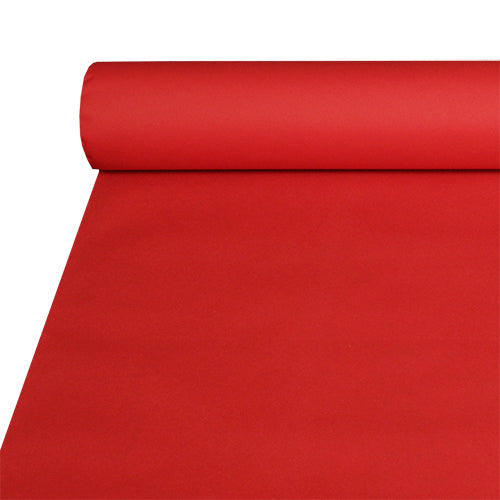 Papstar 2x Tischdecke, stoffähnlich, Airlaid 20 m x 1,2 m rot