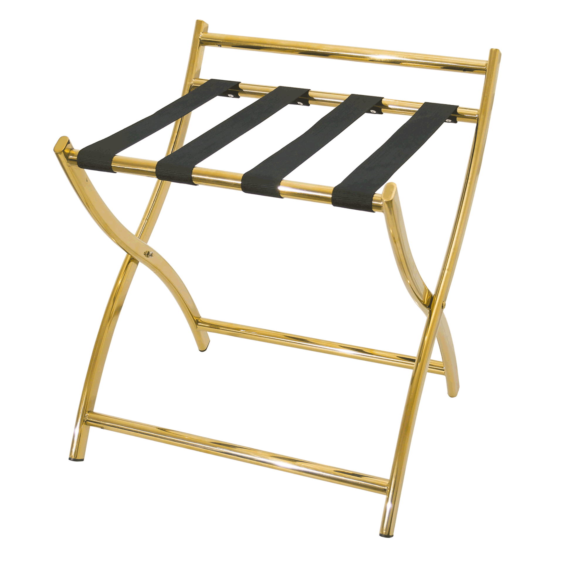 WAS Germany Gepäckablage mit Wandschutz, Chromnickelstahl, Gold, 50x48x54cm (1633001)