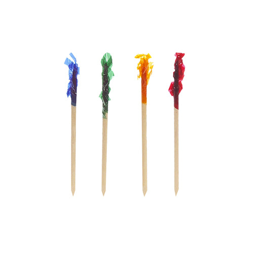 Papstar 10x 1000 Deko-Picker 6,8 cm farbig sortiert "Frills"