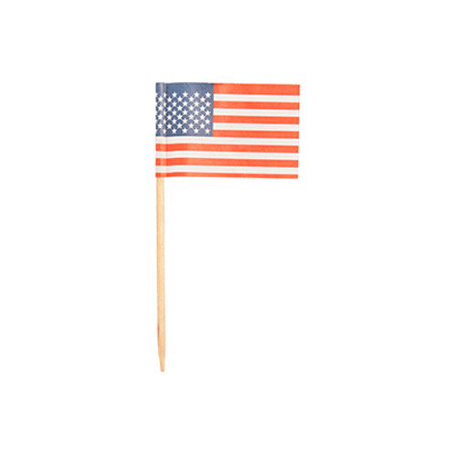 Papstar 10x 500 Deko-Picker 8 cm "Amerika"