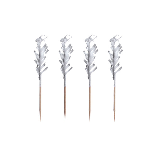 Papstar 10x 1000 Deko-Picker 6,8 cm weiss "Frills"