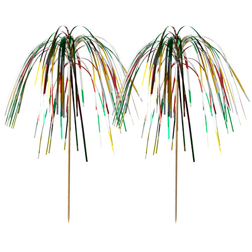 Papstar 10x 100 Deko-Picker 15,5 cm "Feuerwerk" multicolor