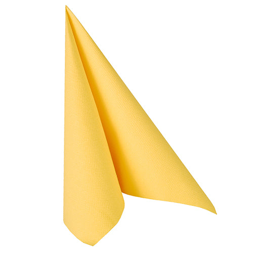 Papstar 160 Servietten "ROYAL Collection" 1/4-Falz 40 cm x 40 cm gelb
