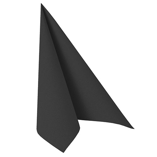 Papstar 160 Servietten "ROYAL Collection" 1/4-Falz 40 cm x 40 cm schwarz