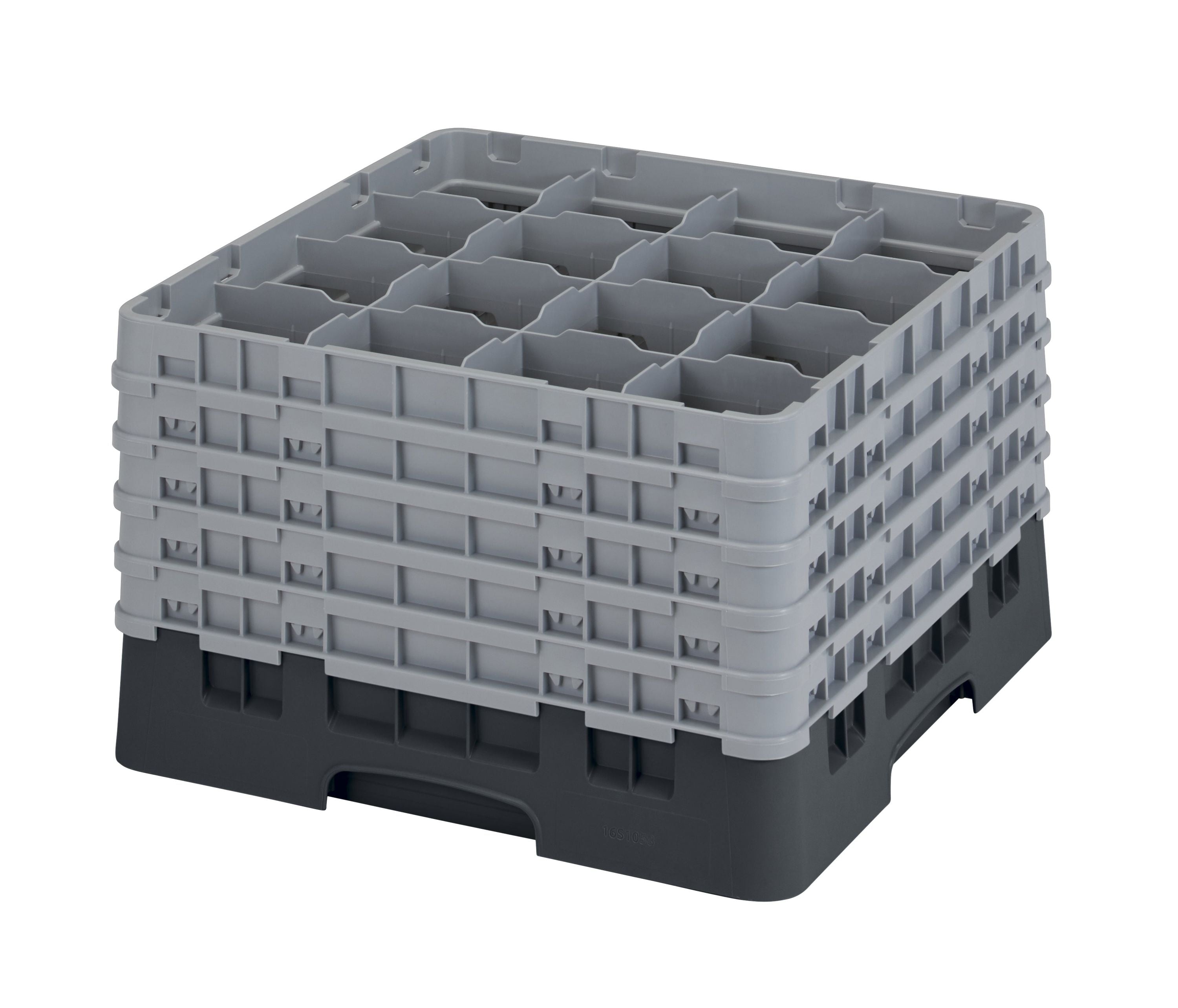 Cambro Camrack® 16-Fächer - Spülkorb mit 5 Extender 500 x 500 x 308 mm, 1 Stück im Karton - 16S1058110