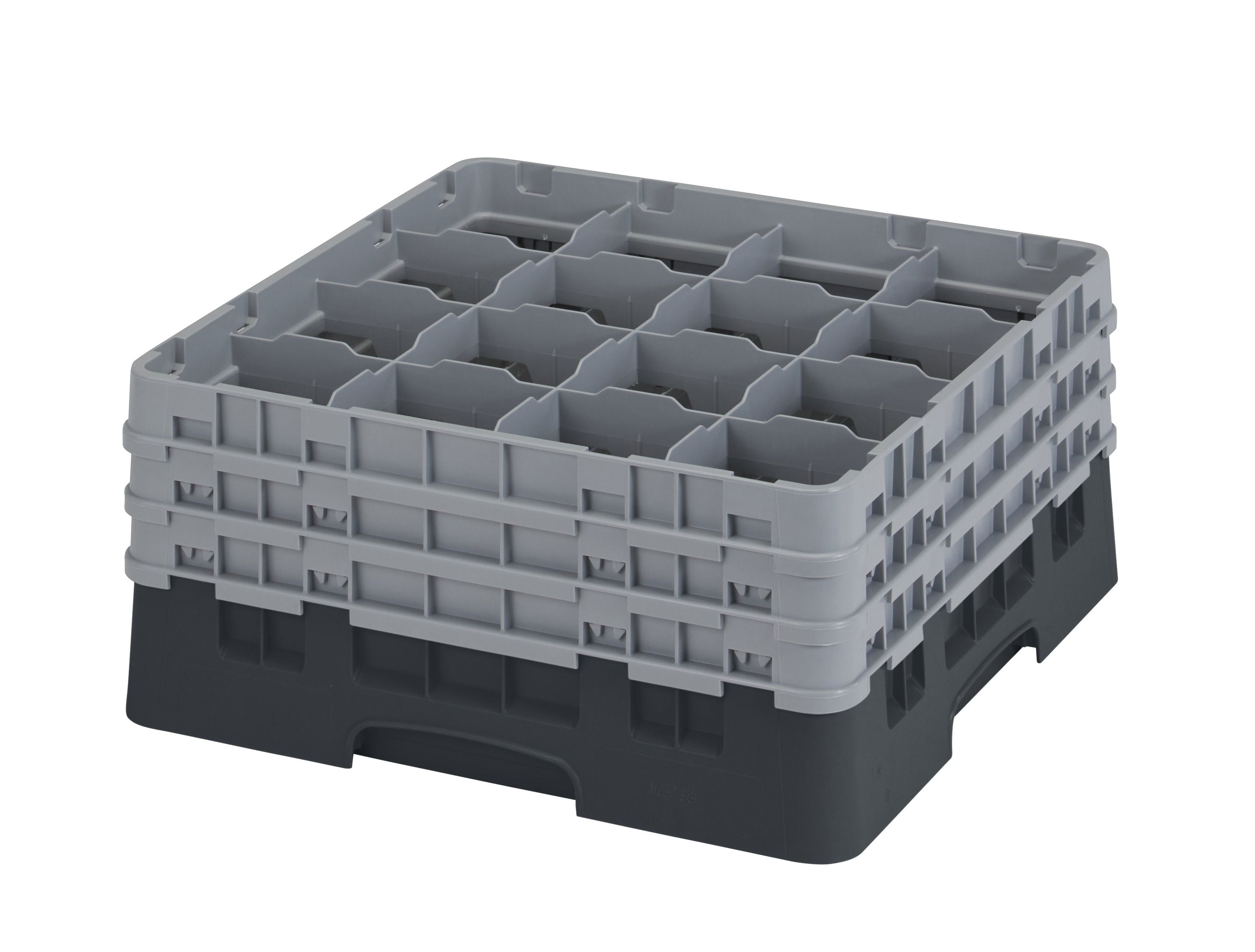 Cambro Camrack® 16-Fächer - Spülkorb mit 3 Extender 500 x 500 x 225 mm, 1 Stück im Karton - 16S738110