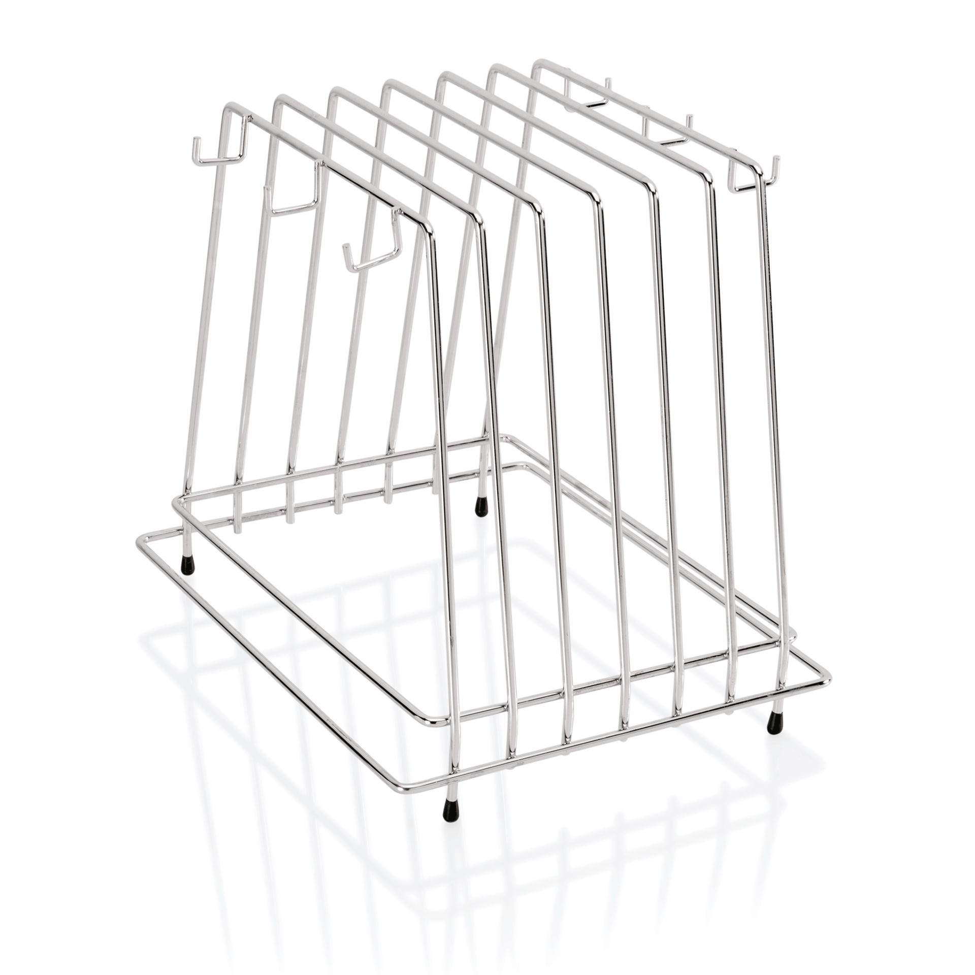 WAS Germany 1x Schneidbretthalter für 6 Bretter bis max. 2 cm, 29,5 x 25,5 x 26 cm, Chromnickelstahl  (1830012)