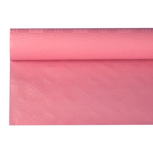 Papstar 12x Papiertischtuch mit Damastprägung 8 m x 1,2 m rosa