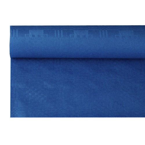 Papstar 12x Papiertischtuch mit Damastprägung 8 m x 1,2 m dunkelblau