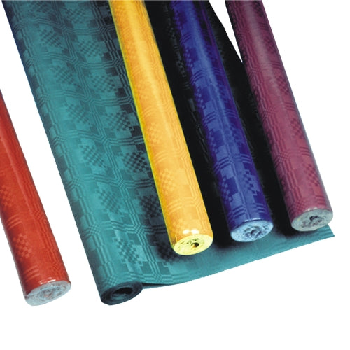 Papstar 25x Papiertischtuch mit Damastprägung 8 m x 1,2 m farbig sortiert