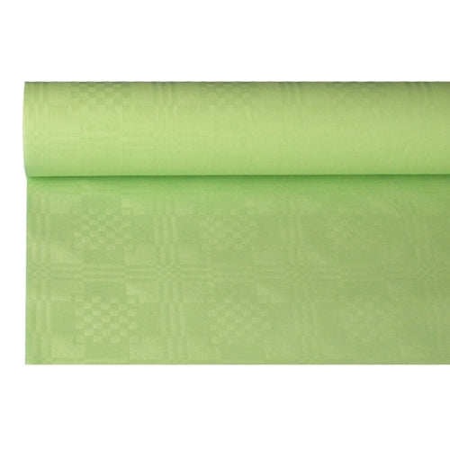 Papstar 12x Papiertischtuch mit Damastprägung 8 m x 1,2 m pastellgrün