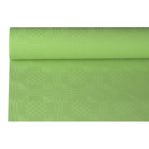 Papstar 12x Papiertischtuch mit Damastprägung 8 m x 1,2 m olive