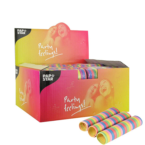 Papstar 12x 3 Luftschlangen 4 m "Stripes"
