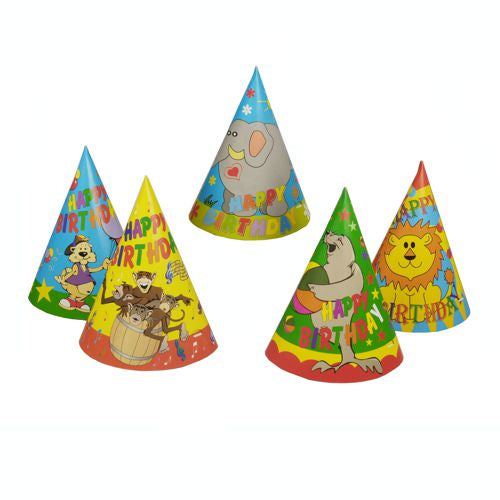 Papstar 6x 5 Hütchen "Happy Birthday"