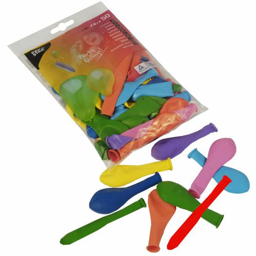 Papstar 10x 50 Luftballons farbig sortiert "verschiedene Formen"
