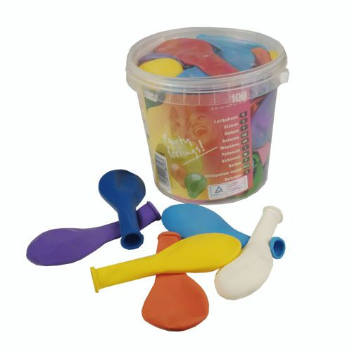 Papstar 4x 100 Luftballons Ø 22 cm farbig sortiert in Dose