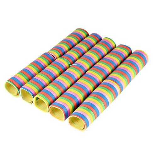 Papstar 10x 10 Luftschlangen 4 m "Stripes" flammhemmend