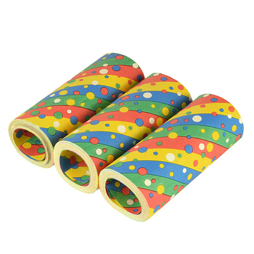 Papstar 10x 3 Riesenluftschlangen 15 m "Confetti" flammhemmend