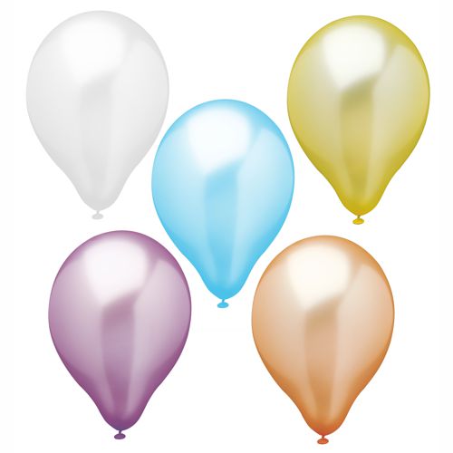 Papstar 12x 10 Luftballons Ø 25 cm farbig sortiert "Pearly"