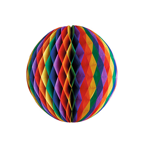 Papstar 5x Wabenball Ø 60 cm "Rainbow" schwer entflammbar