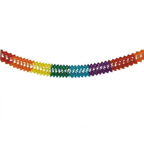Papstar 10x Girlande, Papier Ø 16 cm · 6 m "Rainbow"