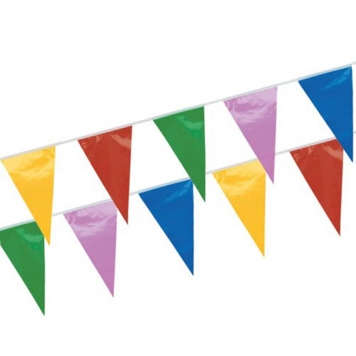 Papstar 10x Wimpelkette, Folie 4 m farbig wetterfest