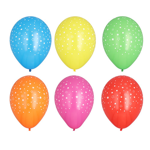 Papstar 12x 15 Luftballons Ø 29 cm farbig sortiert "Stars"