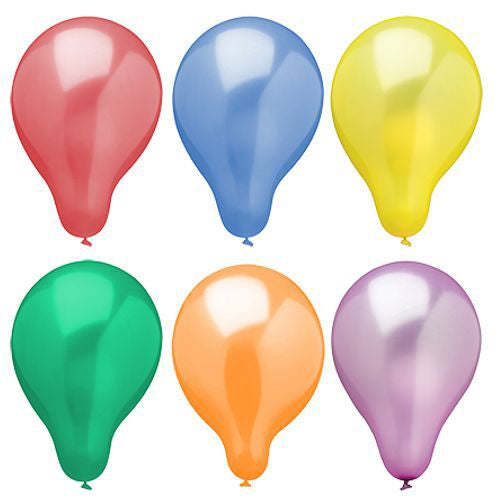 Papstar 12x 25 Luftballons Ø 25 cm farbig sortiert "Metallic"