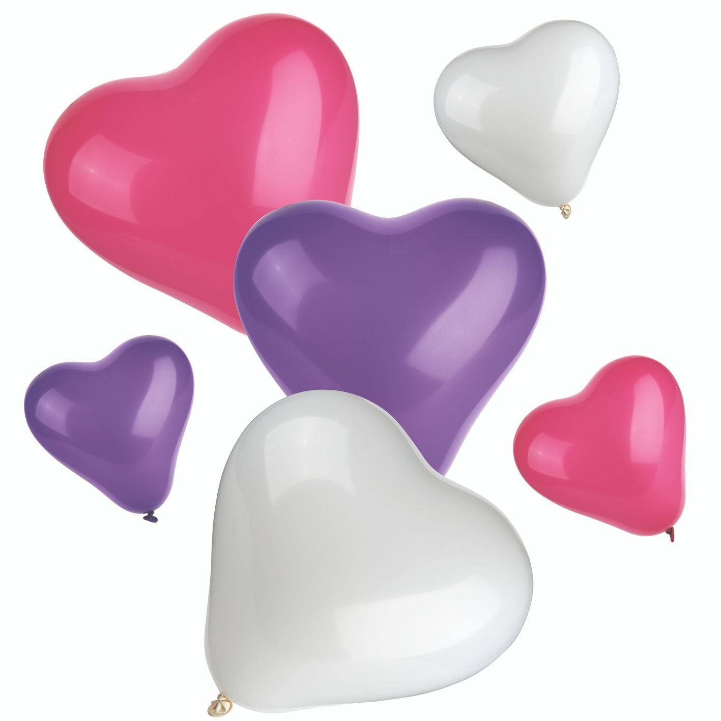 Papstar 12x 12 Luftballons farbig sortiert "Heart" small + medium