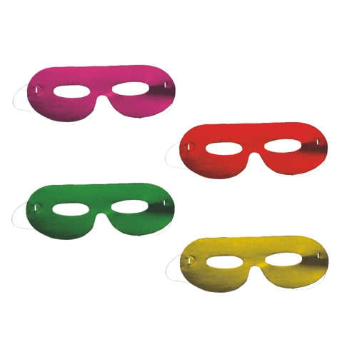 Papstar 12x 6 Gesichtsmasken farbig sortiert "Metallic"
