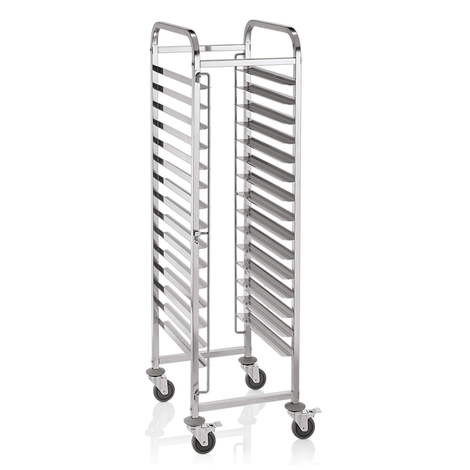 WAS Germany Regalwagen (Für 15 Backbleche), Edelstahl, Silber, 62x47x174cm (1954600)