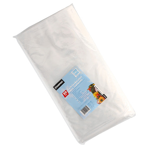 Papstar 10x 100 Gefrierbeutel, LDPE 20 l 60 cm x 40 cm transparent