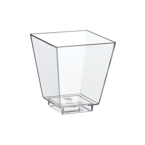 Papstar 800 Fingerfood - Schalen, Eckig, Glasklar, Material: Polystyrol, Füllinhalt: 50ml, Maße: 5 x 4,5 x 4,5cm