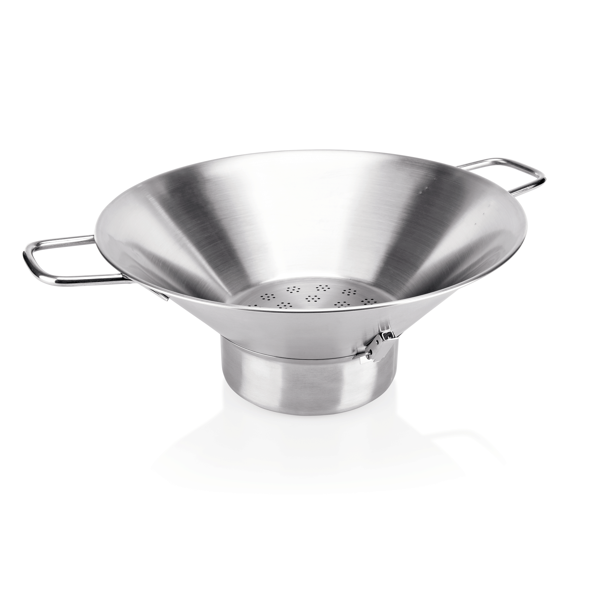 WAS Germany Pommes Frites Seiher, Chromnickelstahl, Silber, Durchmesser: 40cm, Höhe: 20cm (2007400)