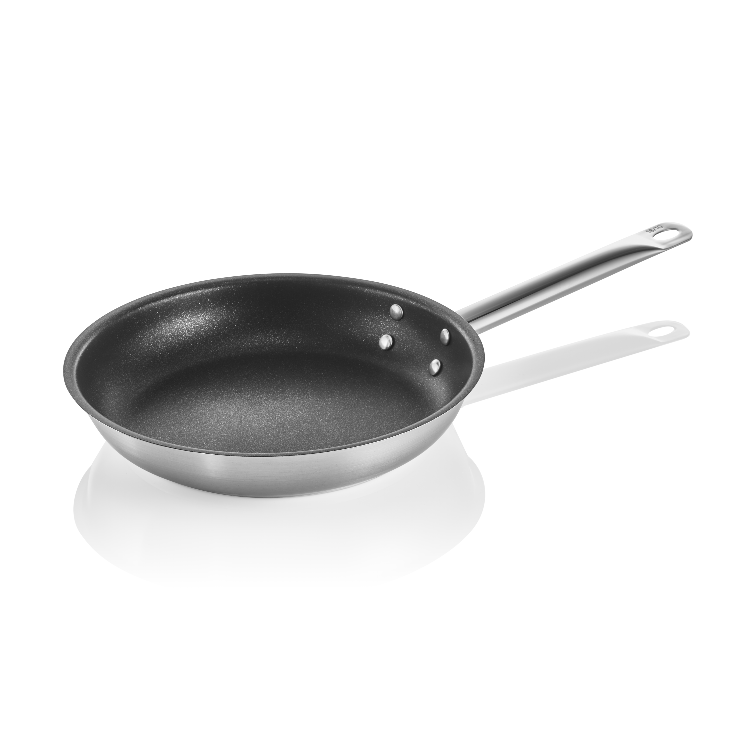 WAS Germany Pfanne Sandwichboden, Serie Cookware 21 / Durchmesser 28cm / Genietete oder angeschweißte Kaltgriffe / Induktion geeignet (2013280)
