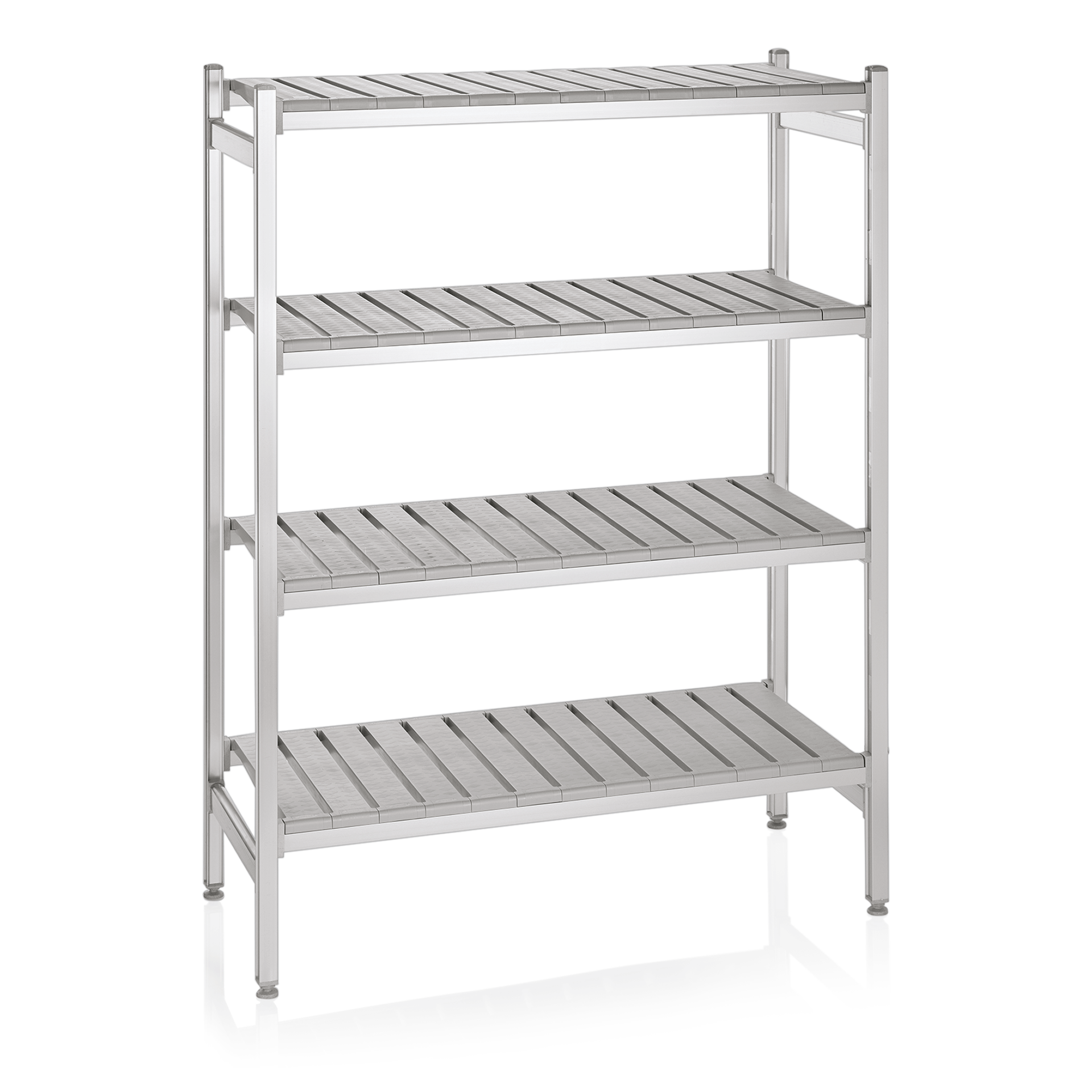 WAS Germany Lagerregal, Aluminium und Polyethylen, Traglast pro Regalboden: 180kg, 126,5x54x170cm (2052124)