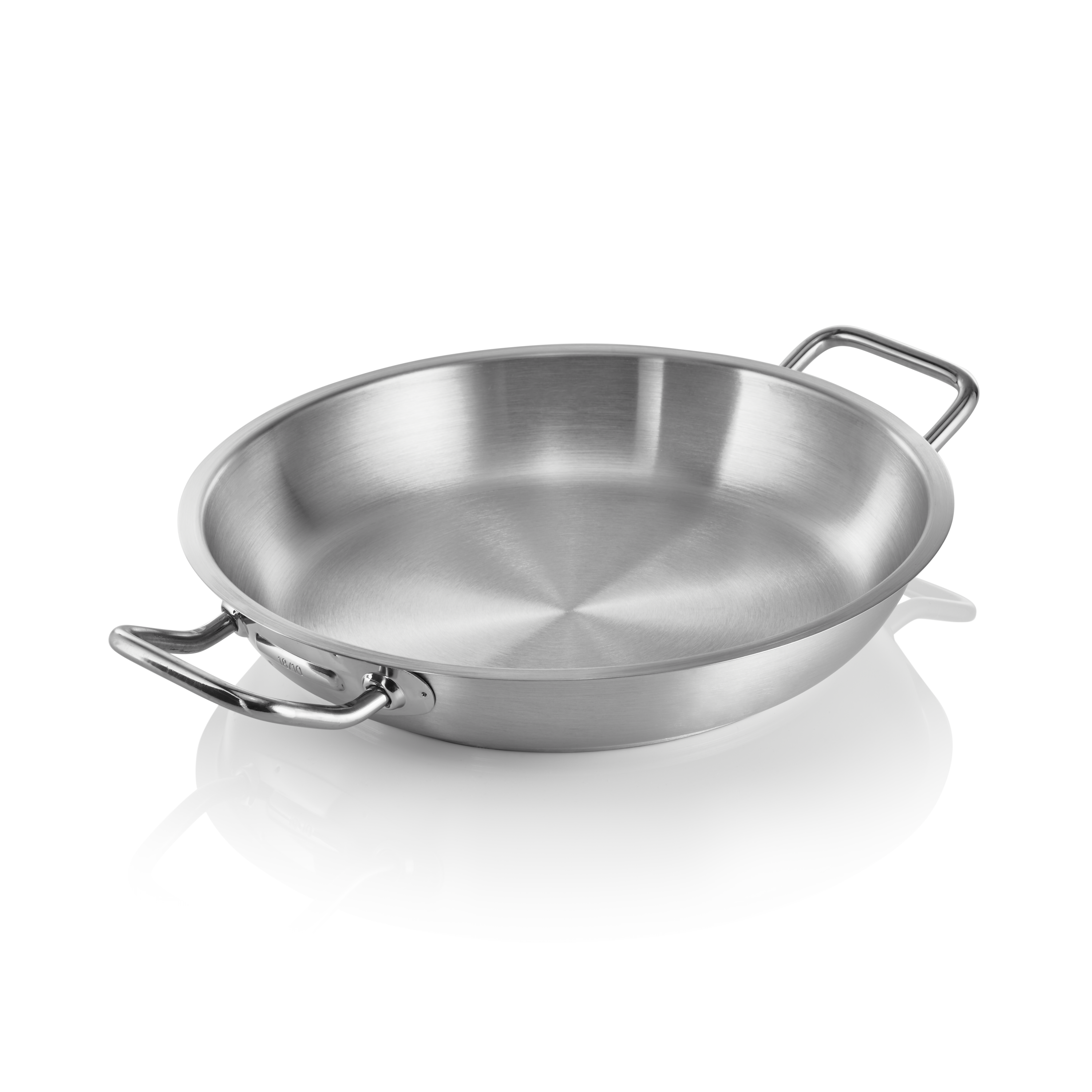 WAS Germany Pfanne Sandwichboden, Serie Cookware 21 / Durchmesser 32cm / Genietete oder angeschweißte Kaltgriffe / Induktion geeignet (2102320)