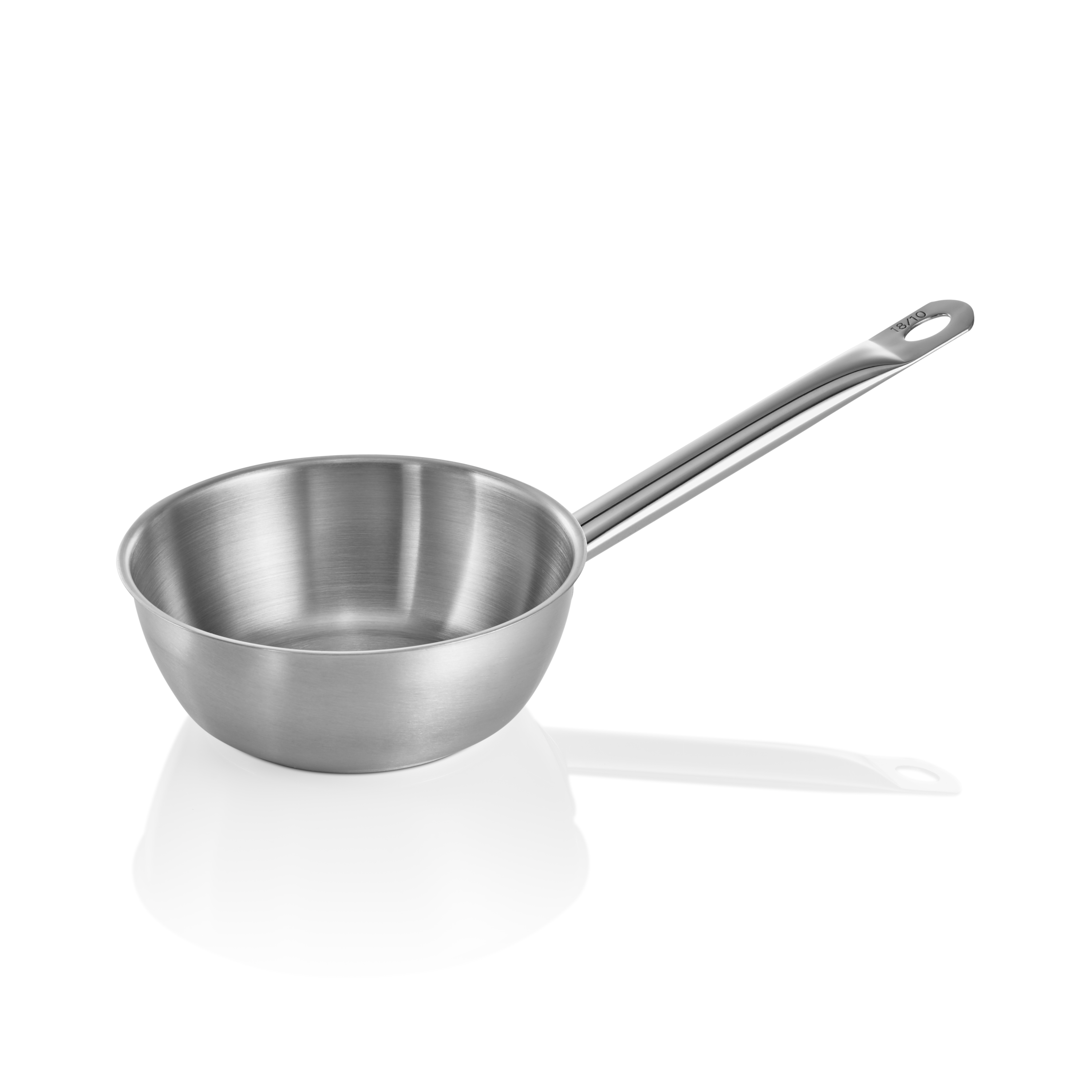 WAS Germany Sauteuse Sandwichboden, Serie Cookware 21 / Durchmesser 16cm / Schüttrand / Genietete oder angeschweißte Kaltgriffe / Induktion geeignet (2125160)