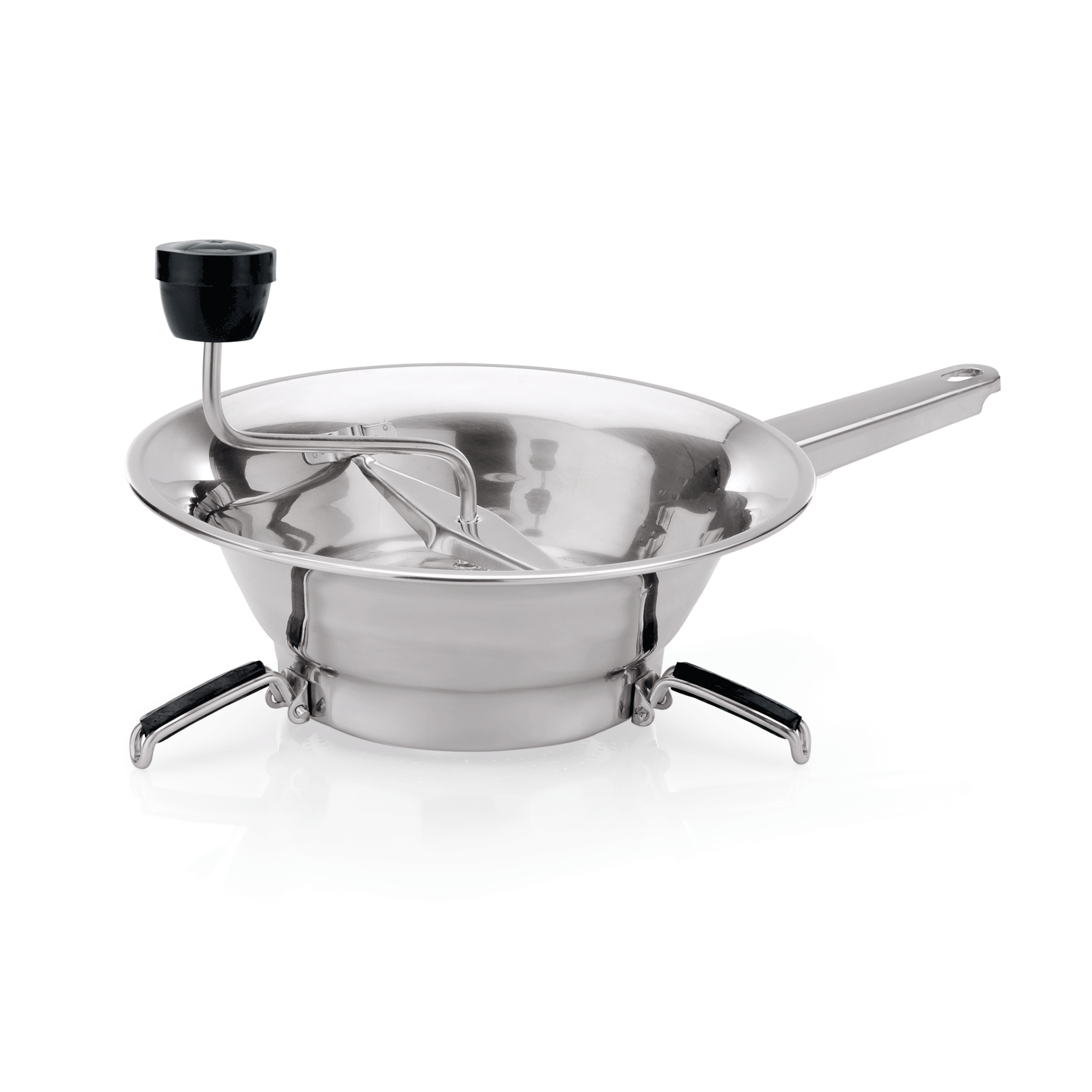 WAS Germany Passiergerät (Mit 3 Siebeinsätzen), Chromnickelstahl, Durchmesser: 19cm, Höhe: 13,5cm (2146240)