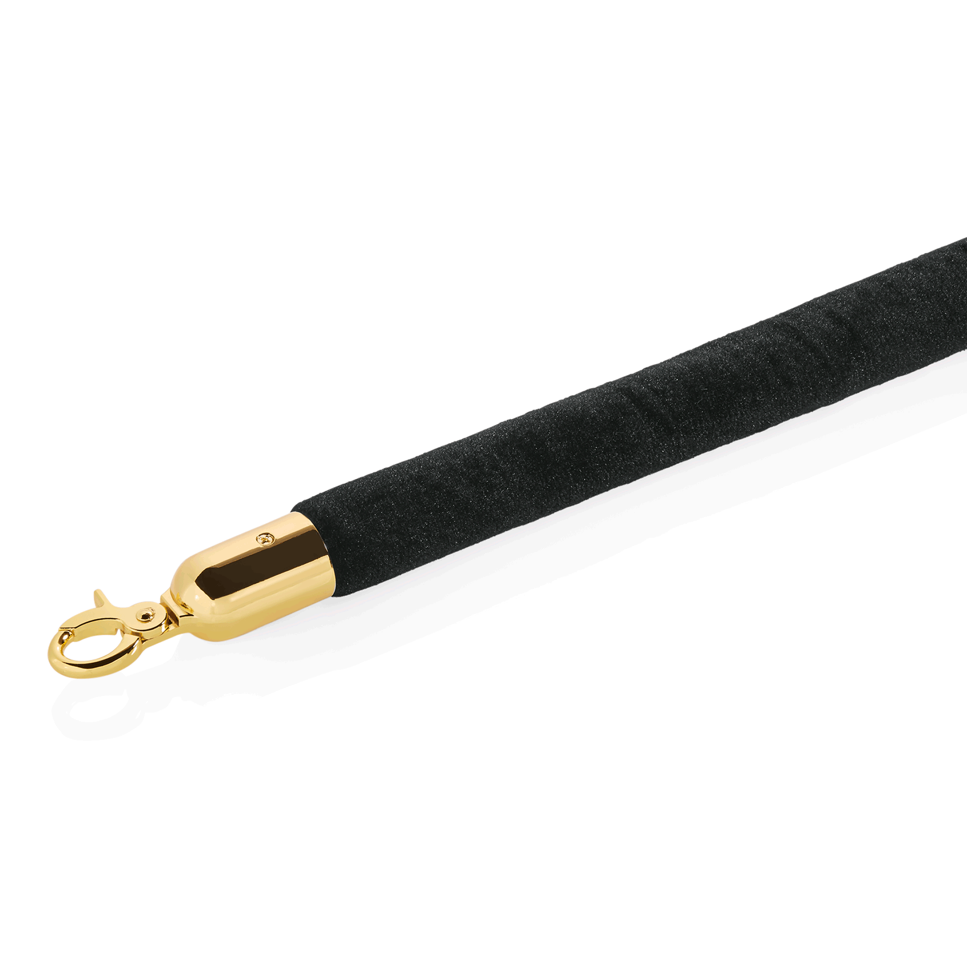 WAS Germany Verbindungskordel, Edelstahl / Velours, Schwarz / Gold, Lange: 1,5m (2206152)