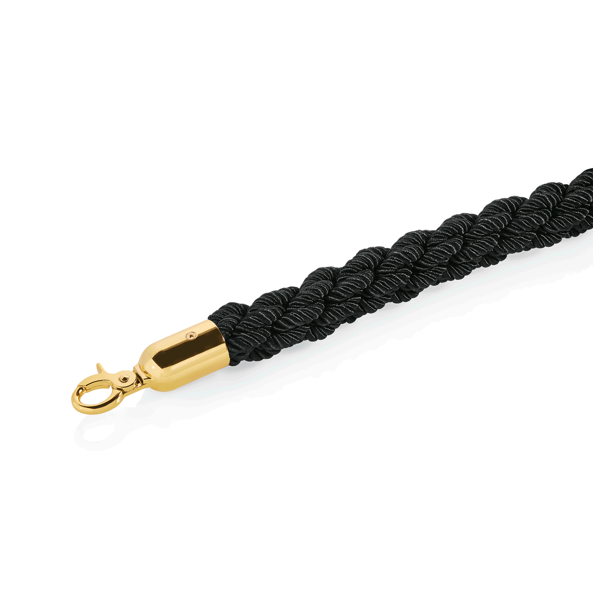 WAS Germany Verbindungskordel, Edelstahl / Polyester, Schwarz / Gold, Lange: 1,5m (2208156)