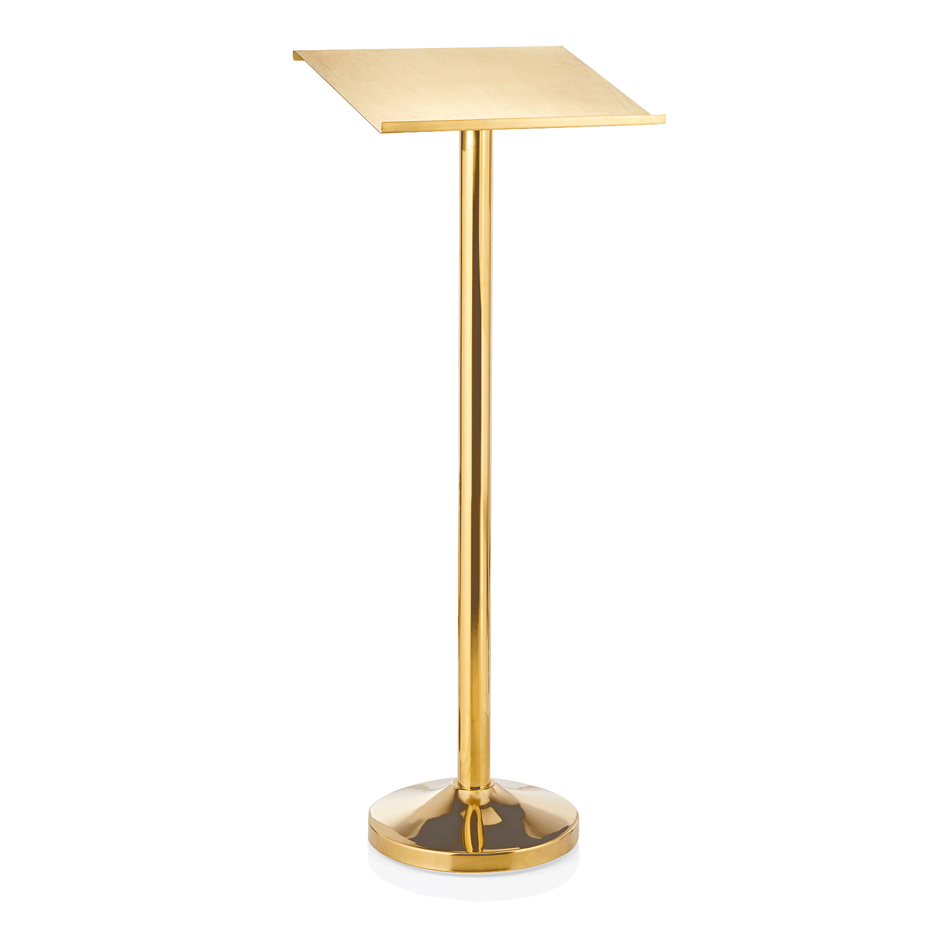 WAS Germany 1x Auslagepult, Höhe 120 cm, Ablagefläche 44 x 35 cm, goldfarben, Chromnickelstahl  (2230001)