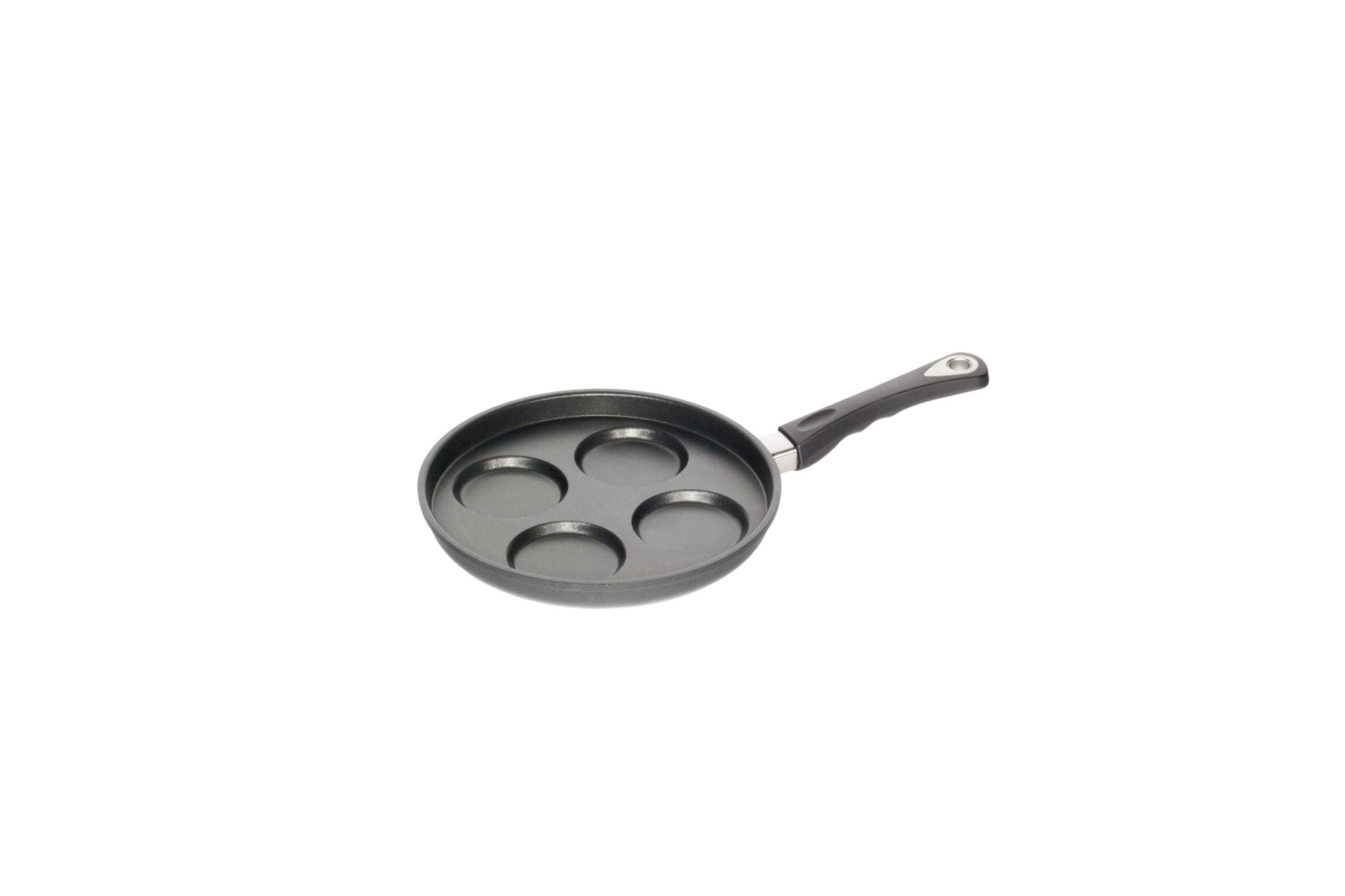 AMT Eier-/Eierkuchen-Pfanne, Aluminiumguss, Schwarz, Durchmesser: 26cm, Höhe: 4cm