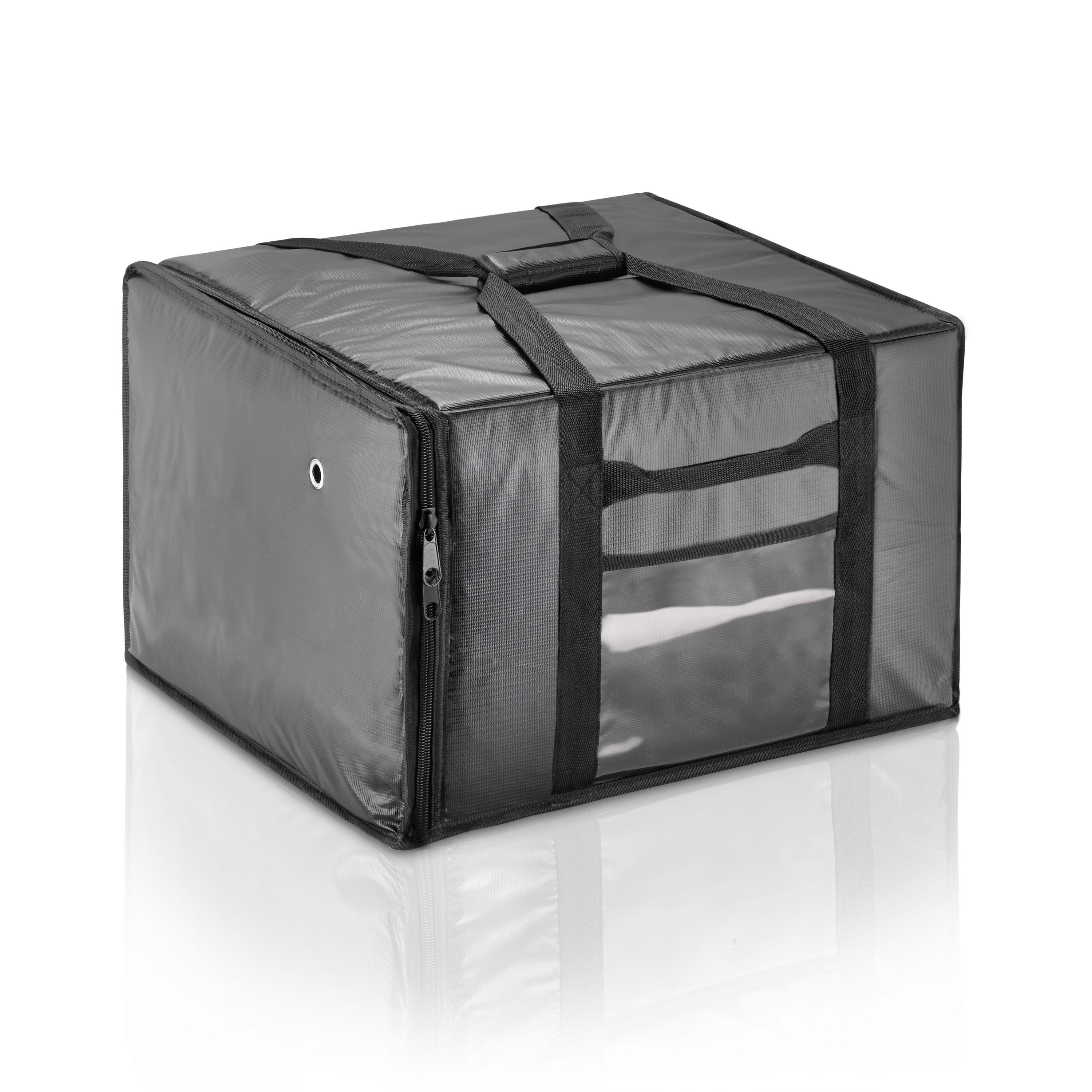 WAS Germany 1x Isoliertasche, für 6 Pizzen, 51 x 48 x 34 cm, schwarz, Kunststoff, Aluminium  (2296456)
