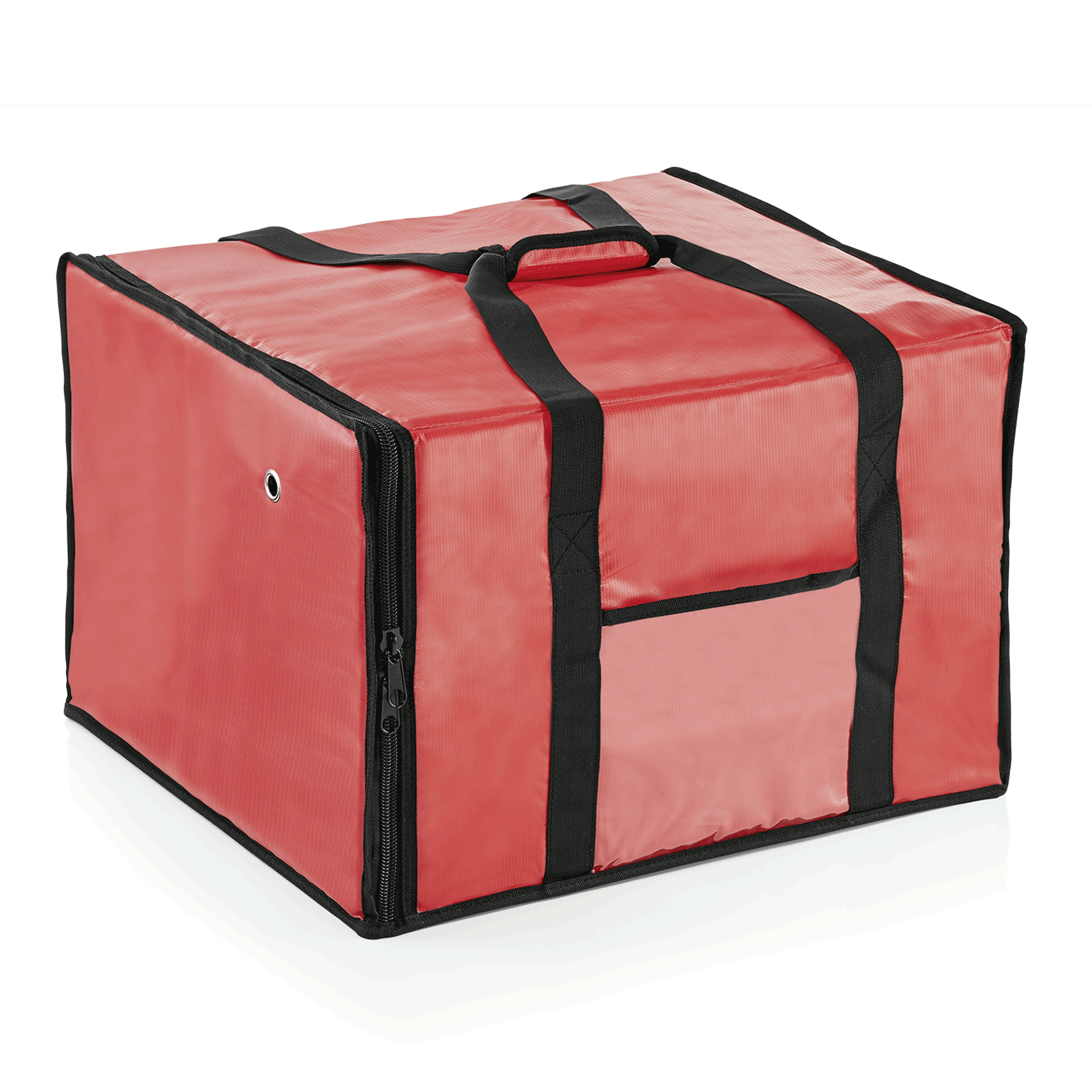 WAS Germany 1x Isoliertasche für 6 Pizzen, 51 x 48 x 34 cm, rot, Kunststoff, Aluminium  (2297456)
